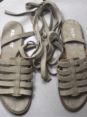 Report sandals in taupe sz 7.5 NEW IN BOX flats shoes gladiator
